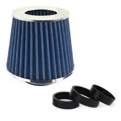 Kuželový vzduchový filtr modrý + 3 adaptéry