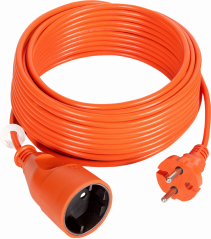 Záhradný oranžový predlžovací kábel, 1x2P+Z 20m, OMY 2x1mm, 230VAC/10A
