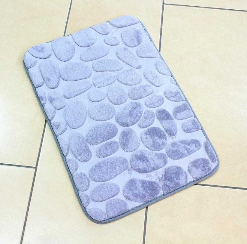 Kúpeľňový koberec 3d šedý
