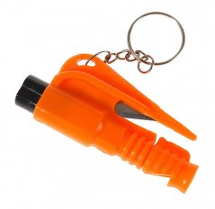 AG616A Bezpečnostný nôž s kladivom na kľúče oranžový
