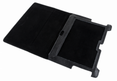 Čierne puzdro určené pre Samsung Galaxy Tab P5100 (pravá koža)