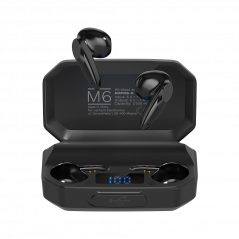 Bluetooth slúchadlá do uší s powerbankou Kruger&Matz M6 - čierne