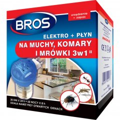 Bros Elektro 3v1 tekutý prístroj na muchy, komáre, mravce