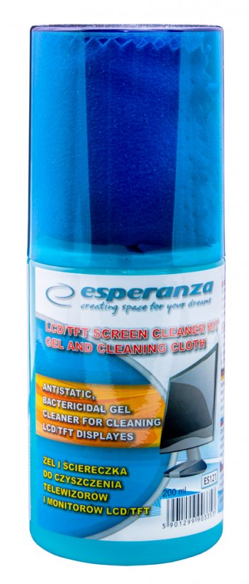 ES121 Esperanza LCD/TFT čistiaci gél s mikrovláknom