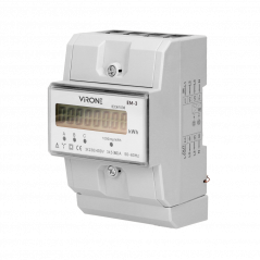 3-fázový indikátor spotreby elektrickej energie, 80A, 3 moduly, DIN TH-35mm