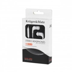 Slúchadlá do uší s mikrofónom KMP01-M Kruger&Matz biele