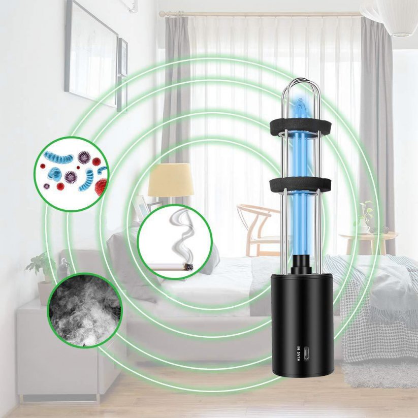 2v1 OZONE/UV-C germicídna sterilizačná lampa Promedix PR-210 B 
čierna