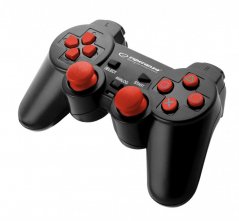 EGG106R PC/PS3/PS2 USB gamepad Corsair čierno-červený Esperanza