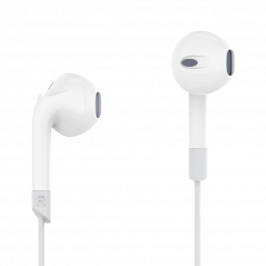 Slúchadlá do uší s mikrofónom pre USB-C Kruger&Matz C2 biele